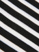 2PCS 1960s Black White Striped Knit Strap Dress & Cardigan