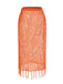 1960s Hook Pattern Hollow Fringed Cover Up