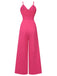 1950s Chest Bow Spaghetti Strap Jumpsuit