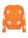 1960s Jacquard Floral Knitted Cardigan