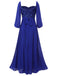 Royal Blue 1920s Sequined Sweetheart Neck Maxi Dress