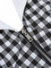 [Pre-Sale] Black White 1940s Plaid Lapel Halter Jumpsuit