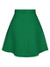 Orange Red 1960s Button Solid Belted Skirt