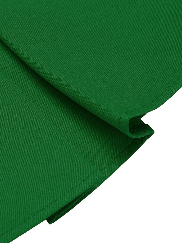 [Pre-Sale] Green 1960s Button Solid Belted Skirt