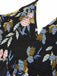 Multicolor 1940s Smocked Halter Floral Dress