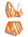 Orange 1960s Strap Stripe Swimsuit