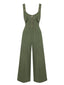 Army Green 1930s Loose Pleated Jumpsuit