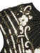 Black 1920s Sequined Tassel Cap Sleeve Dress