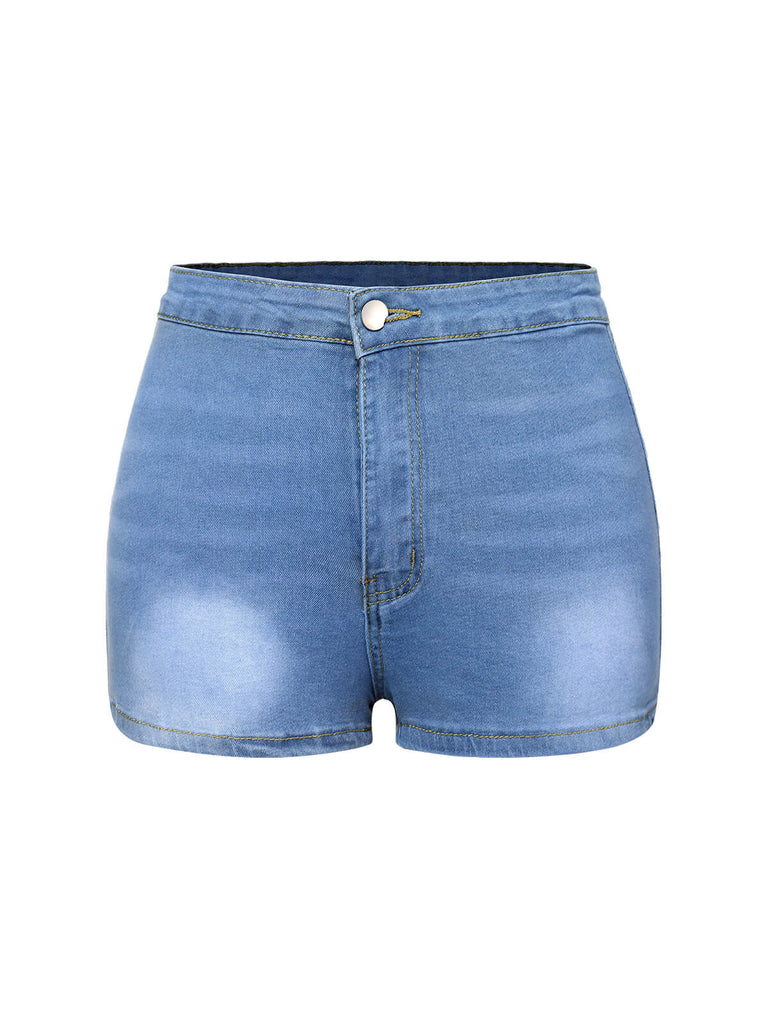 1960s Solid Colored Denim Shorts