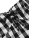 2PCS Black 1950s Plaid Halter Top & Umbrella Skirt