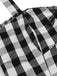 2PCS Black 1950s Plaid Halter Top & Umbrella Skirt