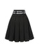 2PCS Black 1950s Plaid Halter Top & Umbrella Skirt