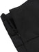Black 1950s Solid Umbrella Skirt with Belt
