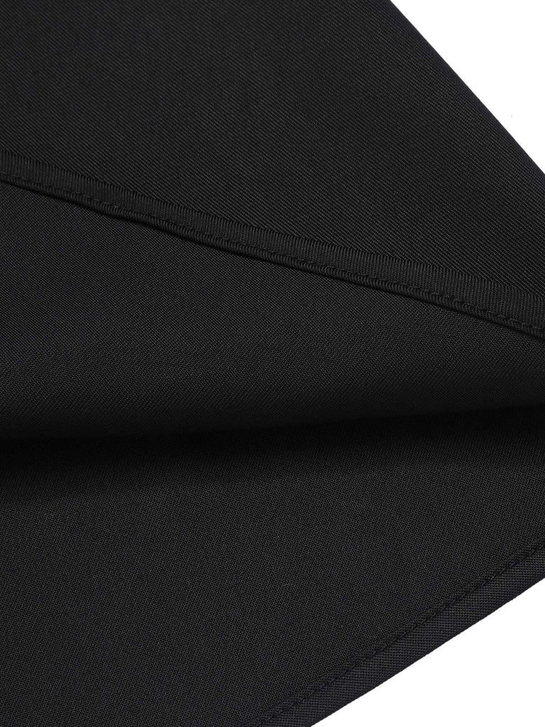 2PCS Black 1950s Plaid Halter Top & Umbrella Skirt