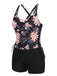 1930s Pink Floral Lace-Up Tankini