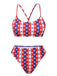 1960s Spaghetti Strap Independence Day Swimsuit