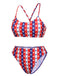 1960s Spaghetti Strap Independence Day Swimsuit