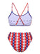 1960s Spaghetti Strap Independence Day Swimsuit