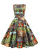 1950s Forest Animal Allover Printed Dress