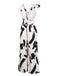 Black & White 1940s V-Neck Bohemian Jumpsuit