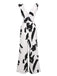 Black & White 1940s V-Neck Bohemian Jumpsuit