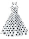 1950s Polka Dot Halter Swing Dress