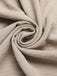 Beige 1940s Solid V-Neck Buttons Dress
