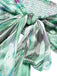 2PCS Light Green 1970s Wrap Tie Tube Top & Pants