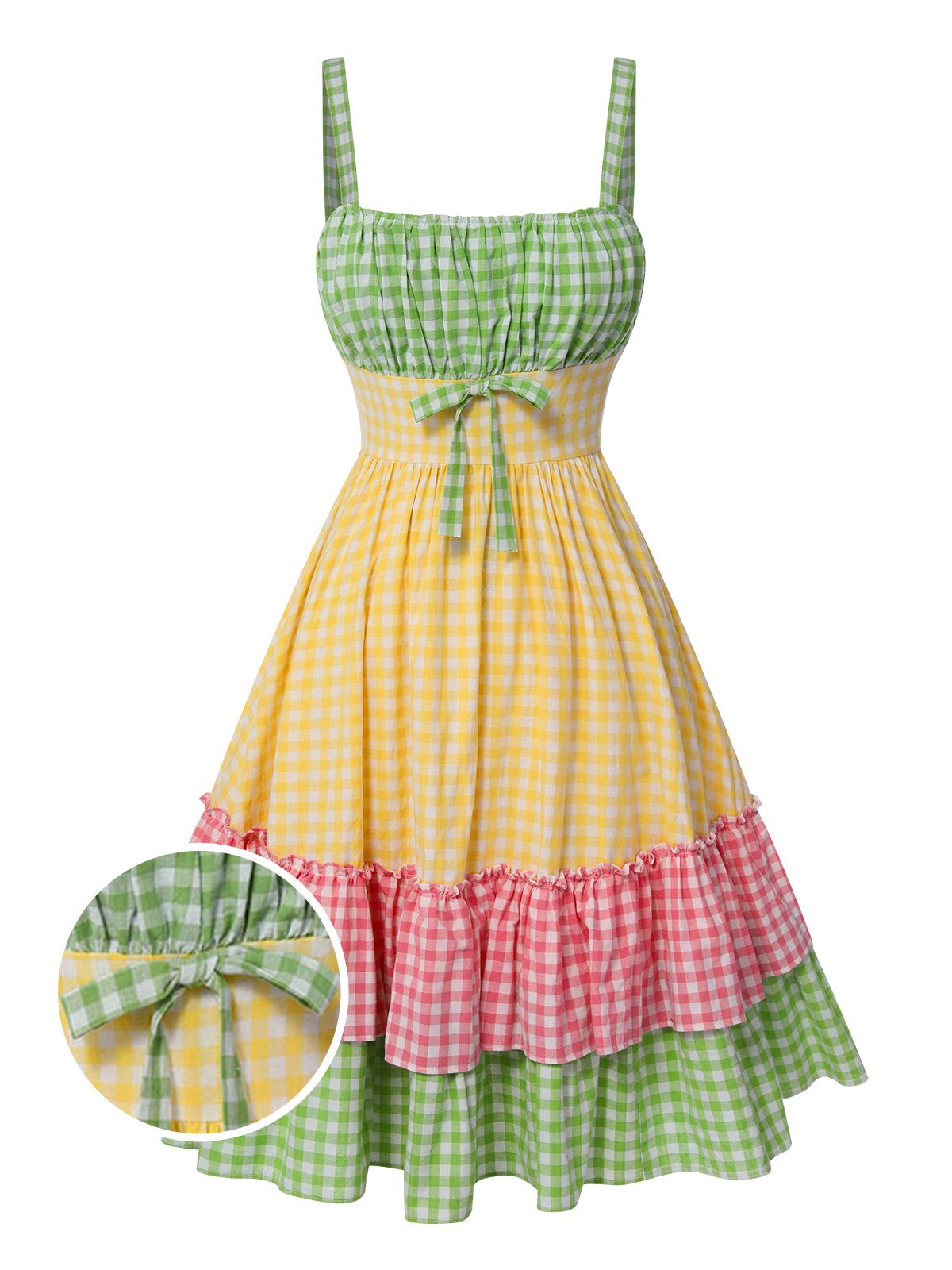String core plaid dress – Randy
