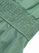 Green 1950s V-Neck Smocked Cap Sleeves Romper
