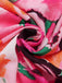 Rose Red 1940s Floral V-Neck Elastic Waist Dress