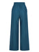 1940s Solid Elastic Waist Loose Pants