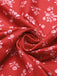 Red 1960s V-Neck Ditsy Floral Dress