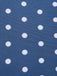Dark Blue 1930s V-Neck Polka Dots Belted Dress