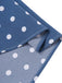Dark Blue 1930s V-Neck Polka Dots Belted Dress
