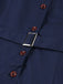 1950s Lapel Solid Buttons Belt Dress