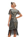 1920s Cap Sleeves Tassel Sequined Dress