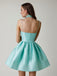 1980s Solid Rhinestone Straps Puffy Dress