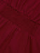 Wine Red 1960s Solid Side Slit Dress