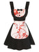 [Pre-Sale] Black 1950s Blood Flounce Bow Dress