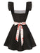 [Pre-Sale] Black 1950s Blood Flounce Bow Dress