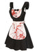 [Pre-Sale] Black 1950s Blood Flounce Bow Dress
