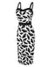 [US Warehouse] Black 1960s Bat Spaghetti Straps Pencil Dress