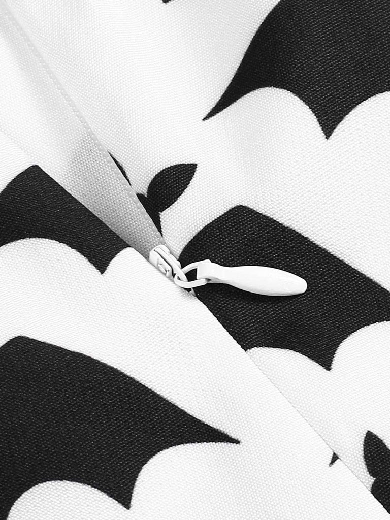 [US Warehouse] Black 1960s Bat Spaghetti Straps Pencil Dress