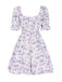 1950s Ditsy Floral Square Collar Romper