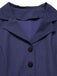 [Pre-Sale] Blue 1940s Solid Lapel Belt Dress