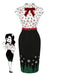 [Pre-Sale] Black 1960s Christmas Tree Reindeer Snowflake Pencil Dress