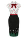 [Pre-Sale] Black 1960s Christmas Tree Reindeer Snowflake Pencil Dress