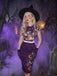 [Pre-Sale] 1960s Halloween Eyeball Bow Tie Neck Belted Bodycon Dress