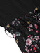 [Pre-Sale] Black 1950s Floral Knitted Belted Jumpsuit